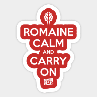 Romaine Calm and Carry On Sticker